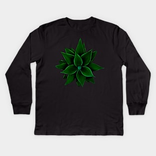 Agave in green Kids Long Sleeve T-Shirt